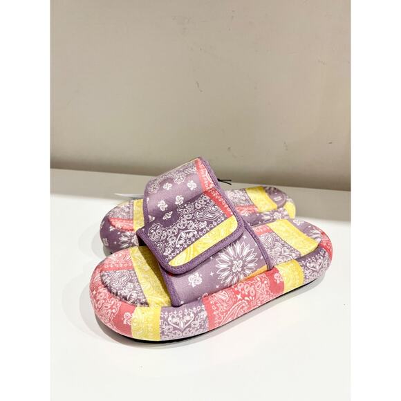 NWT Arizona Love Bandana Print Platform Slide Sandals Multi Women's Size EU 37 - Picture 3 of 7